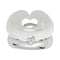 Bague 51 Bague Poiray "Sceau de Coeurs" en or blanc, céramique et diamants. 58 Facettes 31458