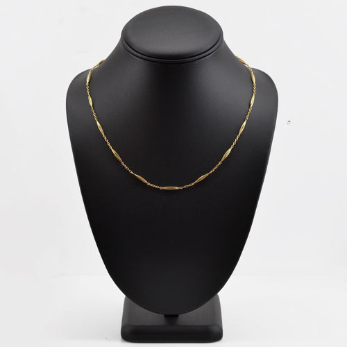 Collier Chaine ancienne or mailles navettes 58 Facettes 22-640B