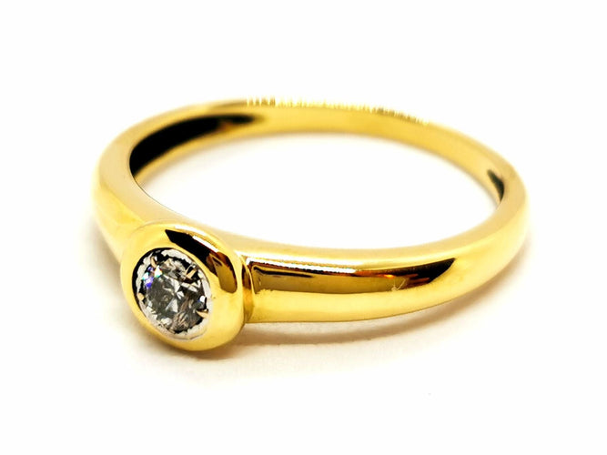 Bague 54 Bague Solitaire Or jaune Diamant 58 Facettes 1637014CN