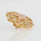 Broche Broche de col ancienne en or rose et vert ajourée 58 Facettes 02-094A