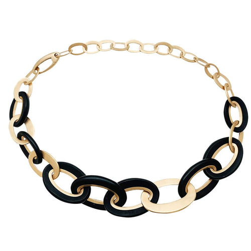 Collier Collier Pomellato "Victoria" or rose et jais. 58 Facettes 30763