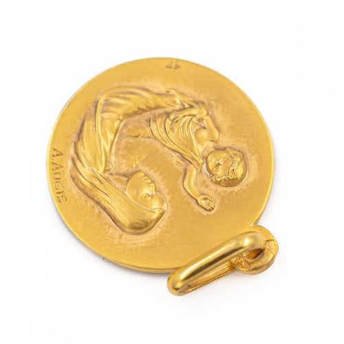 Pendentif Augis Pendentif Religieux Vierge à l'enfant Or jaune 58 Facettes 2275409CN