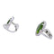 Boucles d'oreilles Boucles d'oreilles Pomellato "Colpo di Fulmine", or blanc, péridots, diamants. 58 Facettes 32766