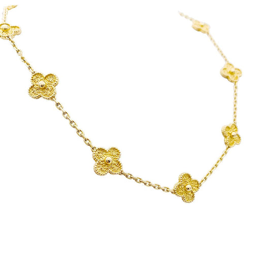 Collier Collier Van Cleef & Arpels, "Vintage Alhambra", or jaune. 58 Facettes 32864