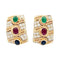 Boucles d'oreilles Boucles d'oreilles vintage, deux ors, pierres précieuses. 58 Facettes 32026