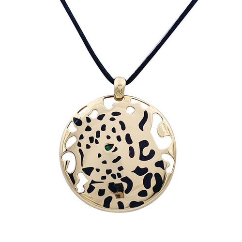Pendentif Pendentif Cartier, "Cartier Sauvage", en or jaune, émail et tsavorite. 58 Facettes 33066