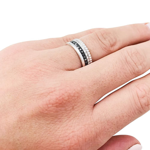 Bague 53 Bague Boucheron, "Quatre Black Edition Small", en or blanc, diamants. 58 Facettes 33101