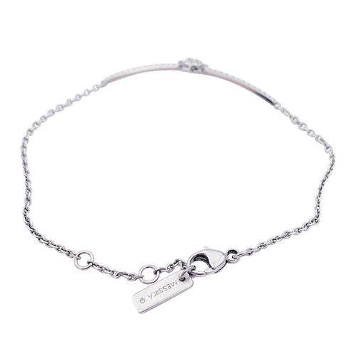 Bracelet Bracelet Messika, modèle "Glam'Azone", or blanc et diamants. 58 Facettes 33154