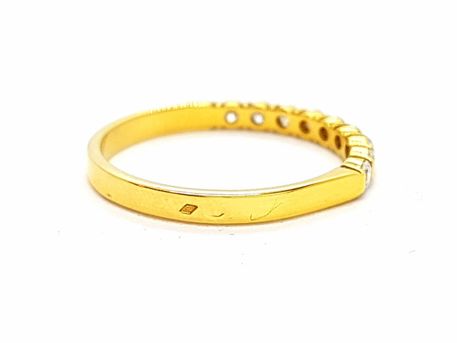 Bague 55 Bague Alliance Or jaune Diamant 58 Facettes 06336CD