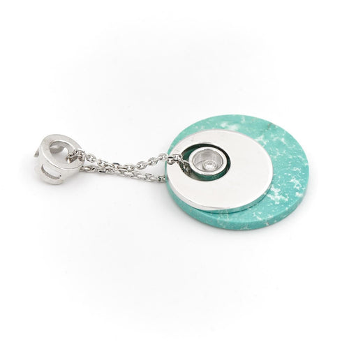 Collier Chopard Pendentif Happy Diamond Or blanc Diamant 58 Facettes 2025368CN
