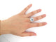 Bague 53 bague ISABELLE LANGLOIS solitaire coussin 53 topaze or blanc diamant 58 Facettes 254238