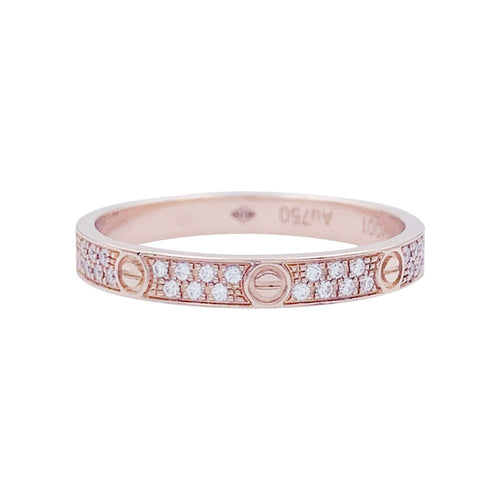 Bague 51 Bague Cartier, Love, or rose, diamants. 58 Facettes 32527