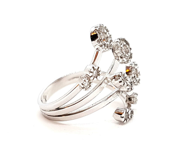 Bague 53 Bague Or blanc Diamant 58 Facettes 06330CD