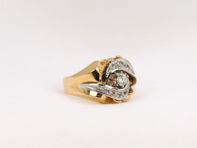Bague Bague Tank en or et diamants 58 Facettes 446