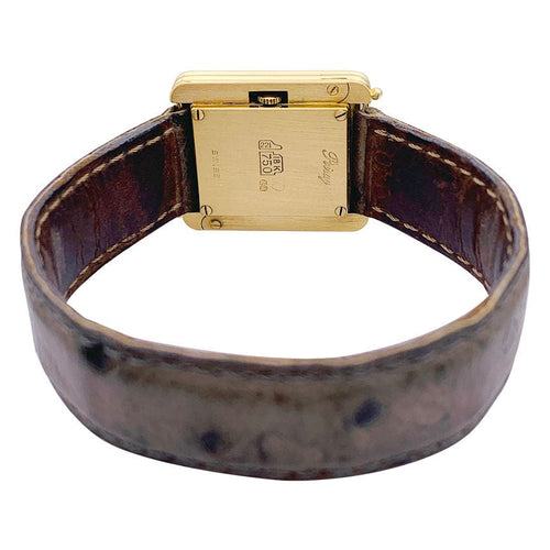 Montre Montre Poiray, Ma Première, en or jaune, bracelet cuir interchangeable. 58 Facettes 32581