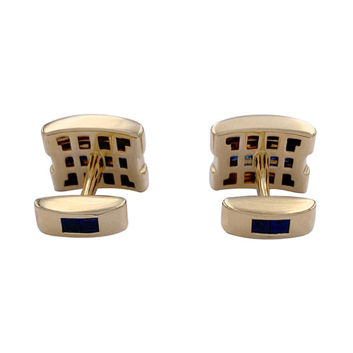 Boutons de manchette Boutons de manchette Van Cleef & Arpels en or jaune et saphirs. 58 Facettes 32291
