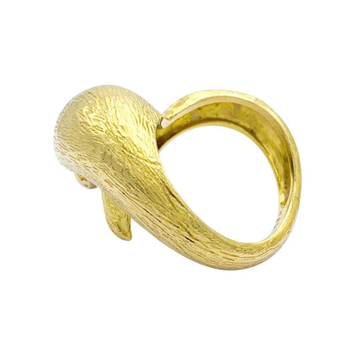 Bague 52 Bague Hermès, "Dauphin", or jaune. 58 Facettes 32586