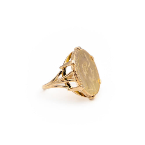 Bague 56 Bague Pièce Or jaune 58 Facettes 1637029CN