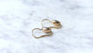 Boucles d'oreilles Dormeuses gouttes de grenat or rose 58 Facettes