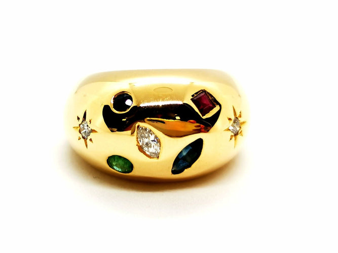 Bague 53 Bague Or jaune Saphir 58 Facettes 1161929CN