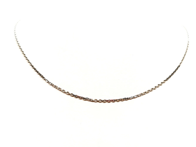Collier Collier Maille forçat Or blanc 58 Facettes 1152874CD