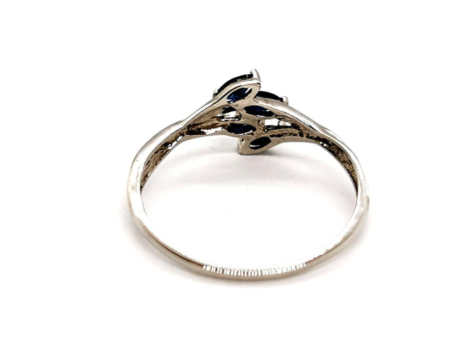 Bague 56 Bague Or blanc Saphir 58 Facettes 1141364CD