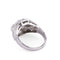 Bague Bague dôme en platine, diamants 58 Facettes 1