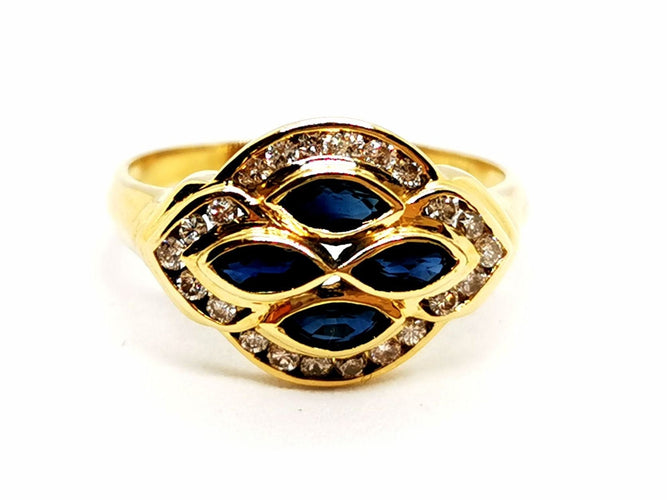 Bague 54 Bague Or jaune Saphir 58 Facettes 1186464CN