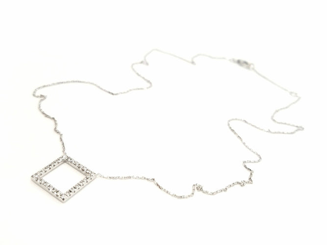Collier Collier Or blanc Diamant 58 Facettes 579211RV