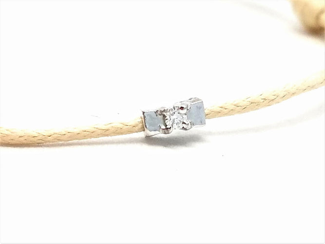 Bracelet Bracelet Cordon Or blanc Diamant 58 Facettes 578832RV