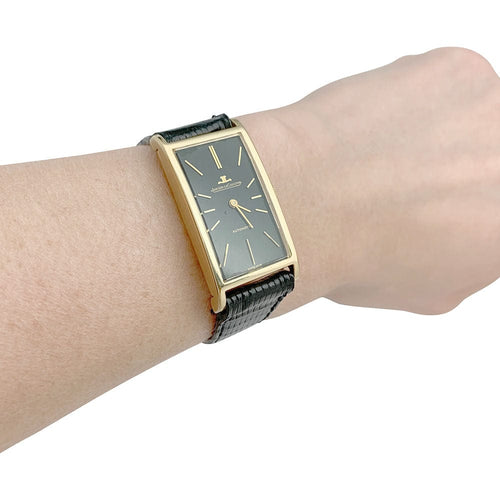 Montre Montre Jaeger Lecoultre, or jaune, cuir. 58 Facettes 32018
