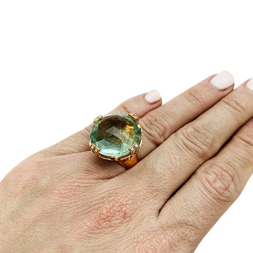 Bague 48 Bague Bulgari, "Parentesi Cocktail", prasiolite, diamants. 58 Facettes 30941