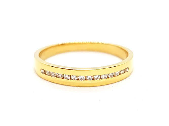 Bague 56 Bague Alliance Or jaune Diamant 58 Facettes 06349CD