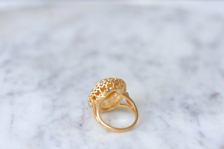 Bague Bague d'amour Vintage A.AUGIS or et diamants 58 Facettes