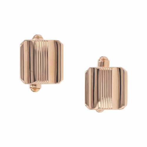 Boutons de manchette Boutons de manchettes vintage en or carrés 58 Facettes 22-607