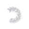 Boucles d'oreilles Boucles d'oreilles demi cercle Or gris Diamants 58 Facettes 1