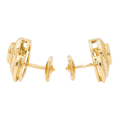 Boucles d'oreilles Boucles d'oreilles Puces Or jaune Saphir 58 Facettes 2378032CN