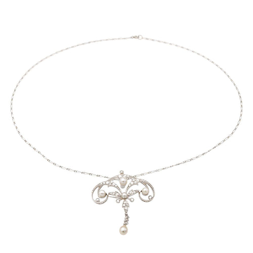 Collier Collier Pendentif Platine Perles 58 Facettes 2383038CN