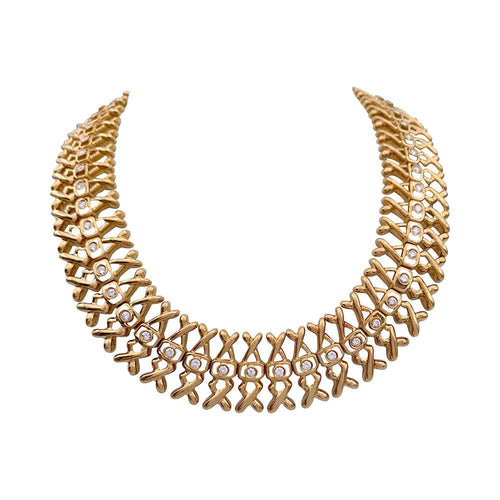 Collier Collier Lalaounis, or jaune, diamants. 58 Facettes 32236