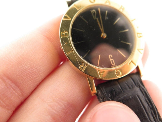 Montre montre BULGARI bb a5011 30 mm quartz classique en or jaune 18k 58 Facettes 252041