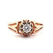 Bague Solitaire en or jaune, diamant 58 Facettes