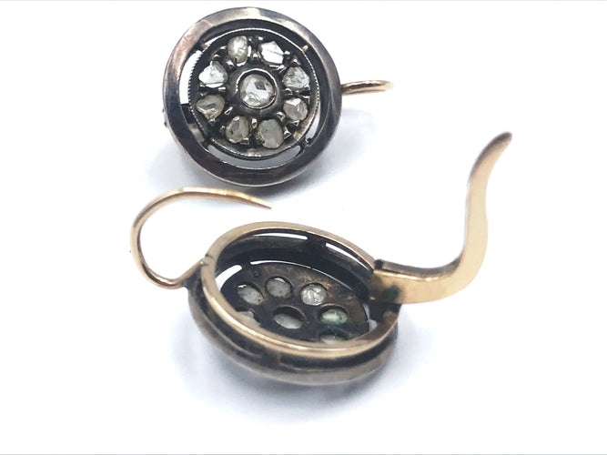 Boucles d'oreilles Boucles d'oreilles Diamants taille rose Empire austro-hongrois 58 Facettes