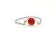 Bague 56 Bague Chaînette Or blanc Cornaline 58 Facettes 843305CD
