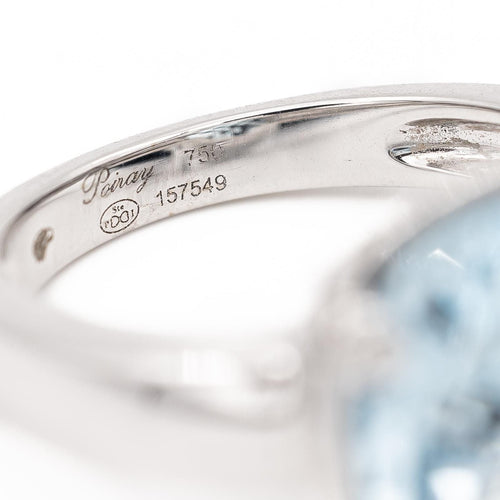 Bague 51 Poiray Bague Cocktail Filles Antik Or blanc Topaze 58 Facettes 2623850CN