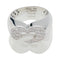 Bague 51 Bague Poiray "Sceau de Coeurs" en or blanc, céramique et diamants. 58 Facettes 31458