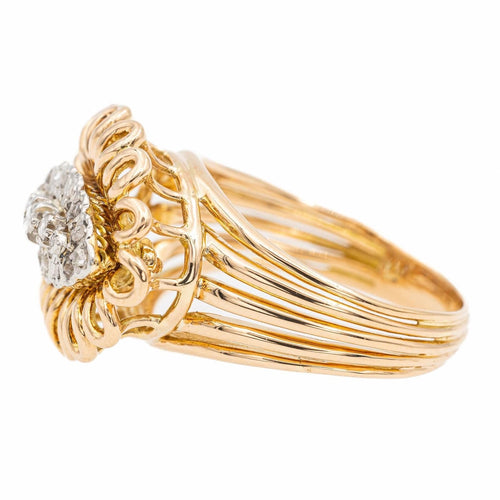 Bague 56 Bague Cocktail Or rose Diamant 58 Facettes 1850927CN