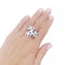 Bague 55 Bague Cartier, "Caresse d'Orchidées", or blanc, diamants, pierres de couleurs. 58 Facettes 33024