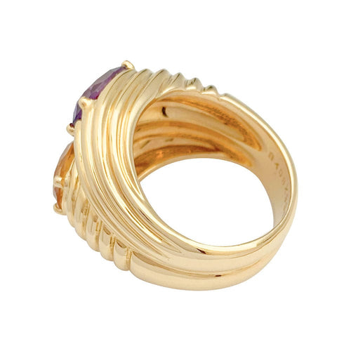 Bague 53 Bague Boucheron, "Toi et Moi", or jaune, améthyste, citrine. 58 Facettes 31432