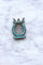 Pendentif Médaillon Lyre argent et turquoises 58 Facettes