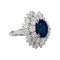 Bague 54 Bague à entourage, saphir et diamants. 58 Facettes 31629